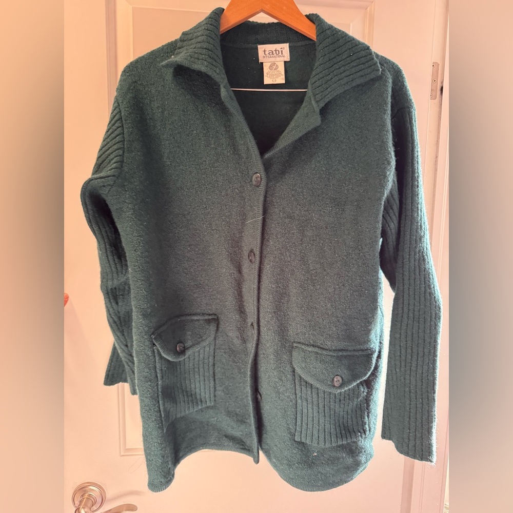 Tabi Women's Green Sweater wool